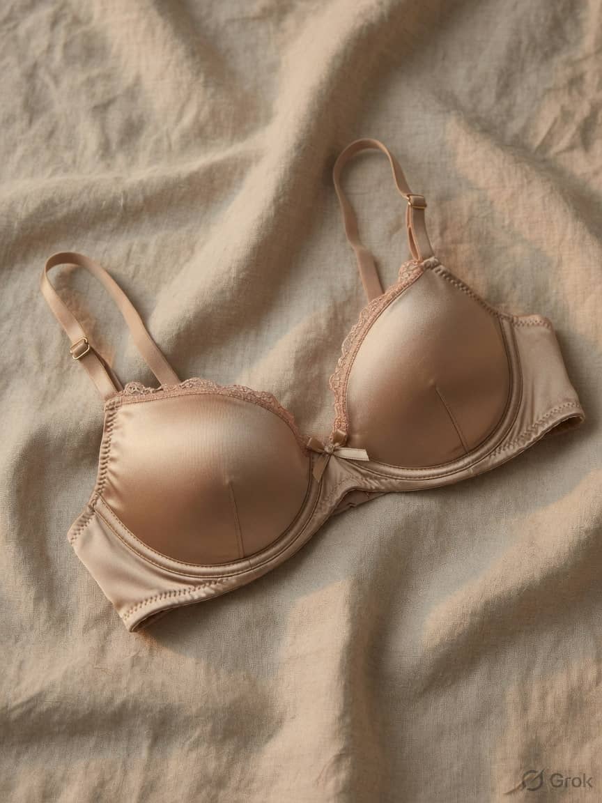 GoldenHour push-up bra in Gold, front view. Satin-backed foam. High support. Sizes 32A–40DD. A glowy lift with just enough hold for your favourite dress.